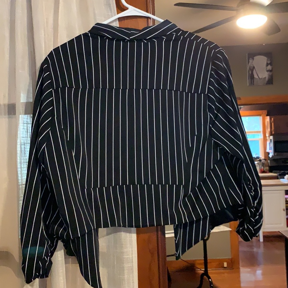 Pinstripe Jacket Angular Front - image 2